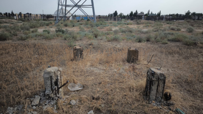 Elektrik dirəklərini oğurlayan şəxs saxlanıldı - FOTO