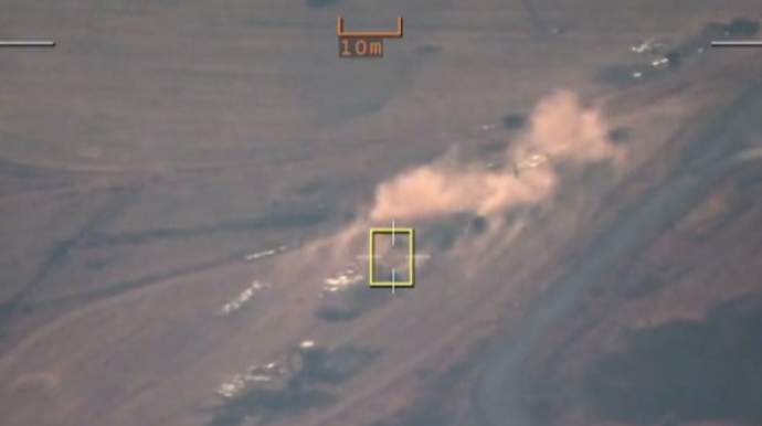 Ermənistana məxsus “KS-19” zenit silahı dəqiq zərbə ilə məhv edildi 