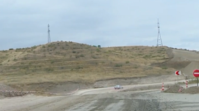 Ağdam-Əsgəran-Xocalı-Xankəndi yolunun tikintisindən SON GÖRÜNTÜLƏR  - VİDEO