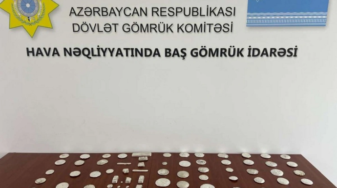 Ölkəyə külli miqdarda gümüş gətirən şəxs saxlanılıb 