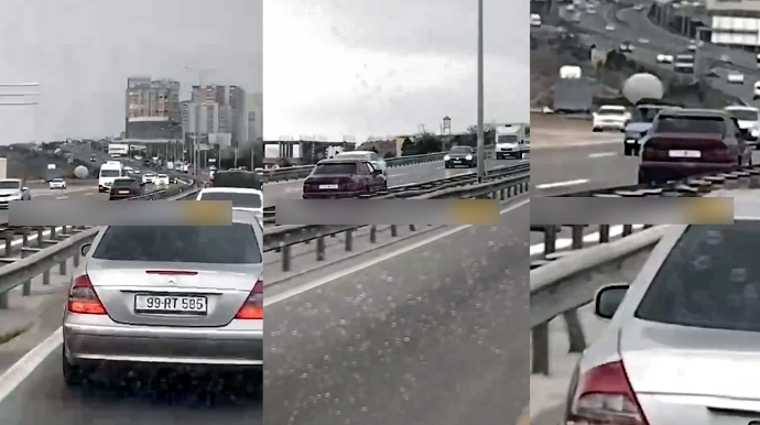 В Баку задержан водитель, выехавший на встречную полосу - ВИДЕО