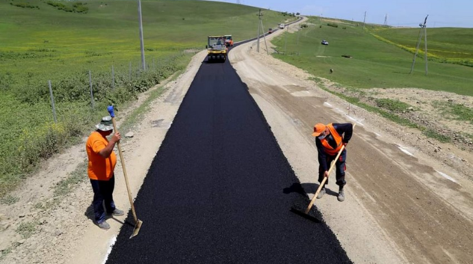 Gürcüstanda Azərbaycan sərhədinədək yol bərpa olunur 