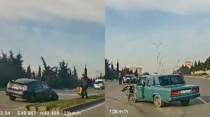 В Забрате ВАЗ столкнулся с Prius - ВИДЕО 