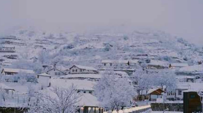 Qış nağılına bənzəyən Laçın - FOTOLAR  