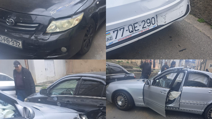 Atasının maşınını qaçıran uşaq zəncirvari qəza törətdi - 4 maşın… - FOTOLAR 