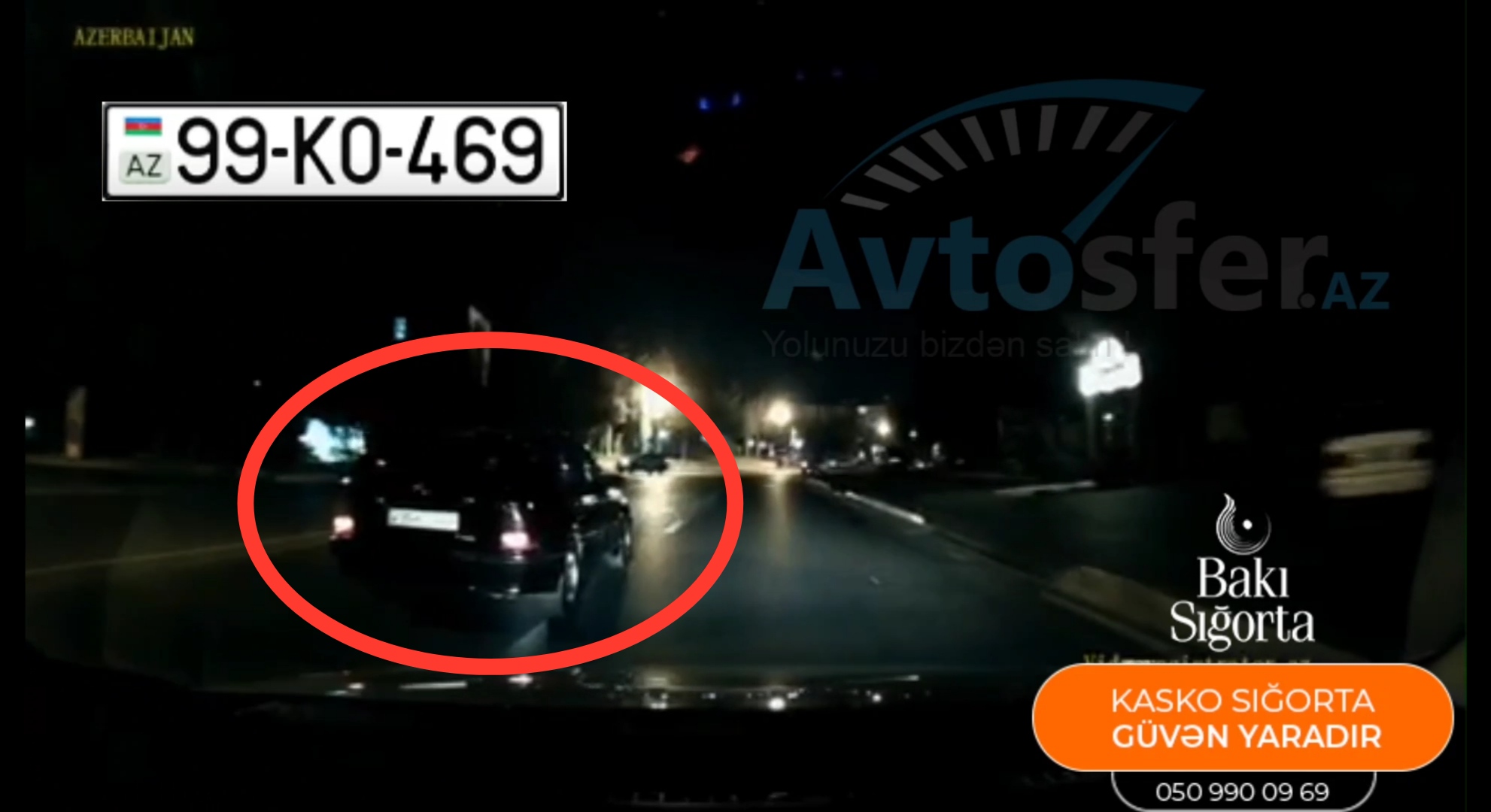 Güzgüyə baxmayan sürücü sağdan keçən maşını vurdu - Günah kimdədir? - VİDEO