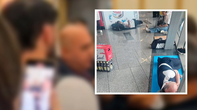 Gəncəyə uçmalı olan reys ləğv edildi: Sərnişinlər AEROPORTDA QALDILAR - VİDEO