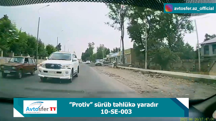 İsmayıllıda bahalı nömrəsi olan "Land Cruiser" "protiv" gedir  - VİDEO