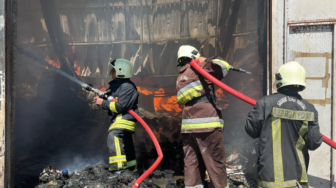 "Sədərək"dəki yanğının yayılmasının qarşısı alınıb - RƏSMİ - VİDEO