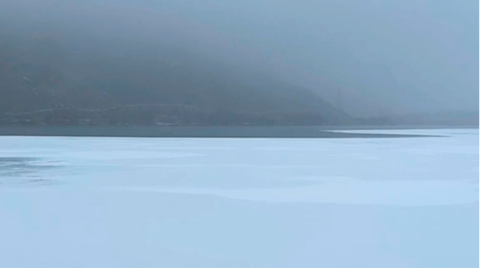 Arpaçay su anbarının səthi dondu - FOTOLAR 