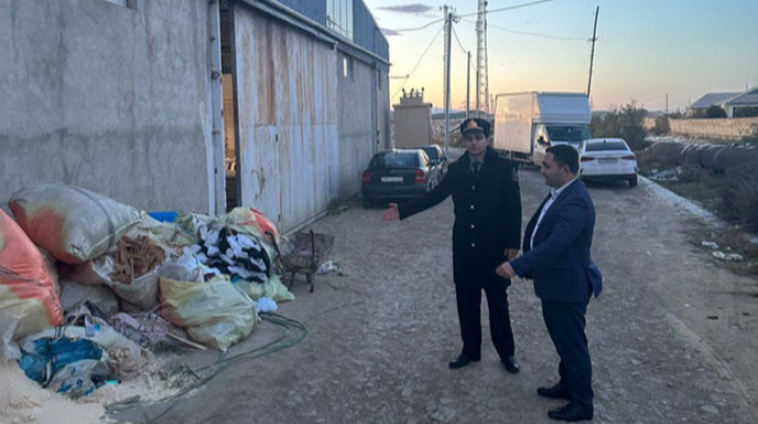 Abşeronda ətraf mühiti çirkləndirən mebel sexinin sahibi cərimələndi - FOTO