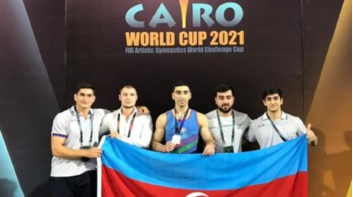 Azərbaycanlı gimnast Qahirədə keçirilən Dünya Kubokunda gümüş medal qazanıb 