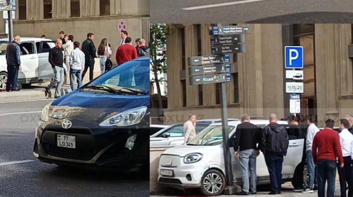 Bakıda manevr qaydalarını pozan sürücü QƏZA TÖRƏTDİ  - VİDEO