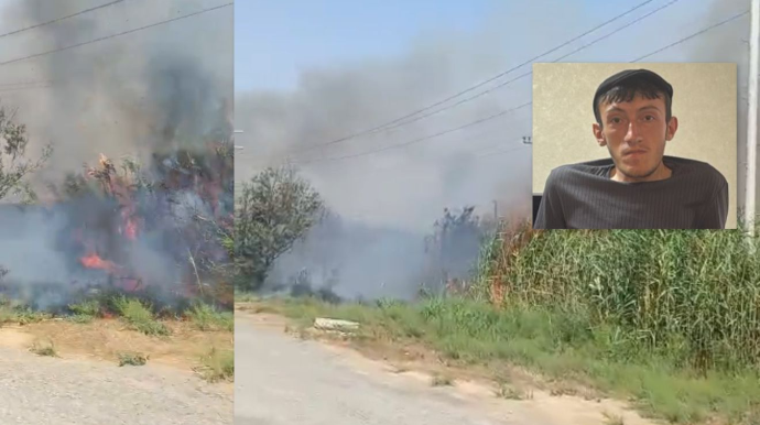 Lökbatanda yanğın törədən şəxs saxlanıldı - FOTO