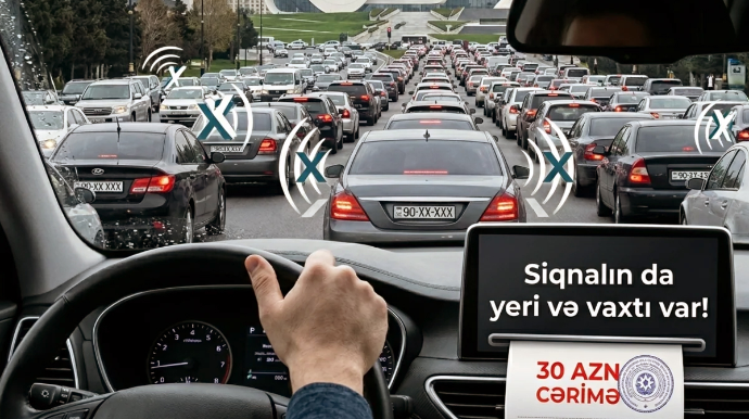 Tıxacda siqnal verməyə görə cərimə oluna bilərsiniz - Qanun nə deyir? - VİDEO 