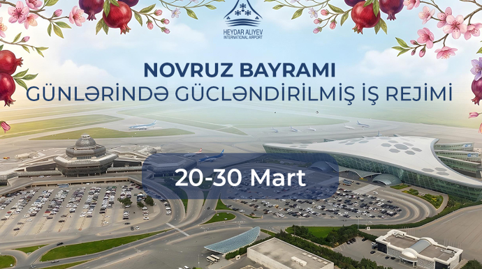 Bakı aeroportu gücləndirilmiş rejimdə çalışacaq 