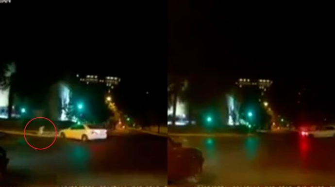 Bakıda avtomobil motosikletçini vurdu - ANBAAN VİDEO 