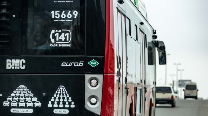 Bakıda 4 avtobus marşrutu üzrə hərəkət sxemi müvəqqəti dəyişdirilir