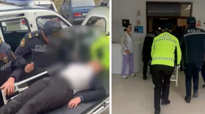 Polis kanala düşən azyaşlını belə xilas etdi - VİDEO