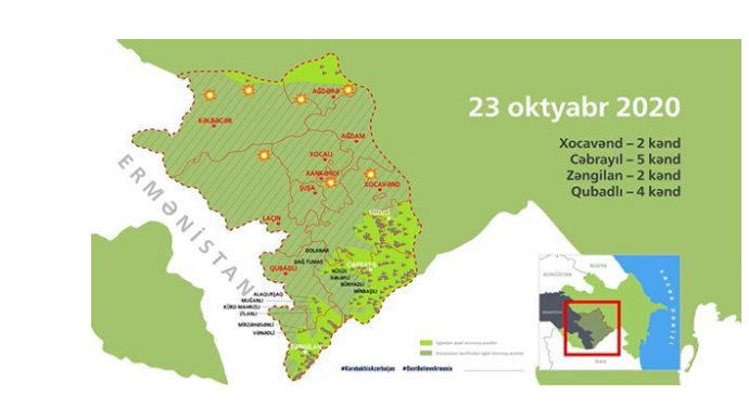 Azərbaycan ordusunun işğaldan azad etdiyi 154 məntəqə interaktiv xəritədə  - VİDEO