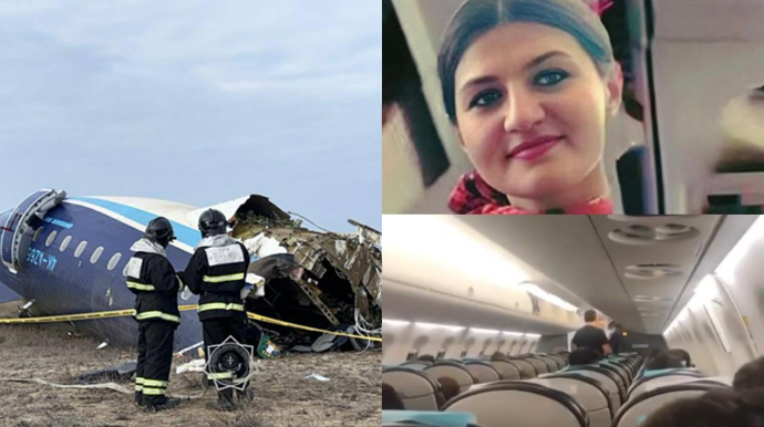 AZAL-ın təyyarəsi ilə bağlı YENİ GÖRÜNTÜLƏR  - "Danışan Hökümə Əliyevadır" - VİDEO  