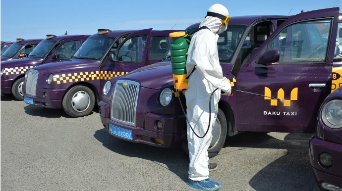 В бакинских такси установлены дезинфекторы  - ФОТО