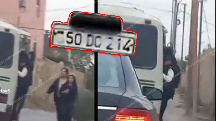 Marşrut avtobusunda təhlükəli anlar; sürücü sərnişinlərin həyatını heçə saydı - VİDEO 