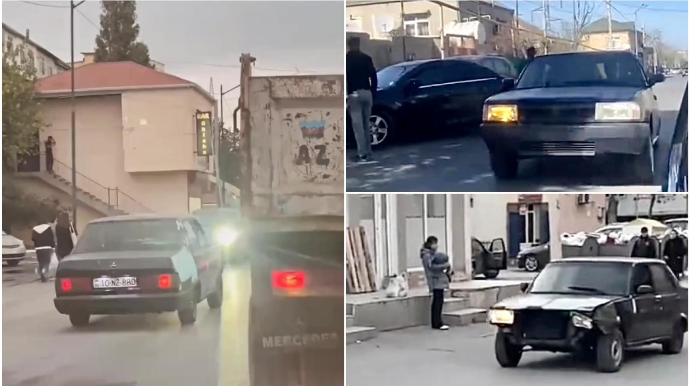 Sürücü nömrəsiz “Tofaş”la əks yola çıxıb maşının üzərinə sürdü    - VİDEO