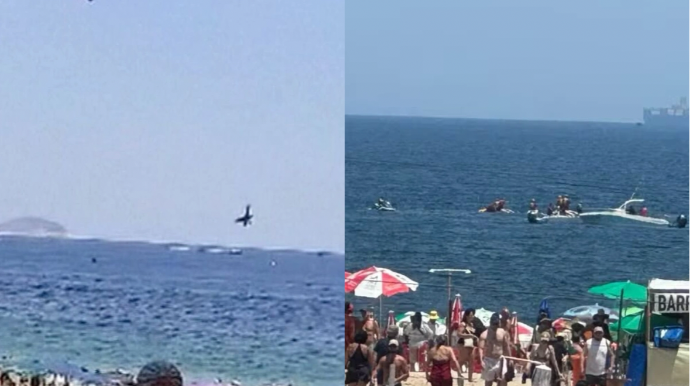 Reklam təyyarəsi okeana düşdü: Pilot həlak oldu  - FOTO