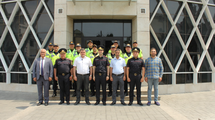 Xidmətdə fərqlənən yol polisi əməkdaşlarına "Təşəkkürnamə" verildi - FOTO-VİDEO 