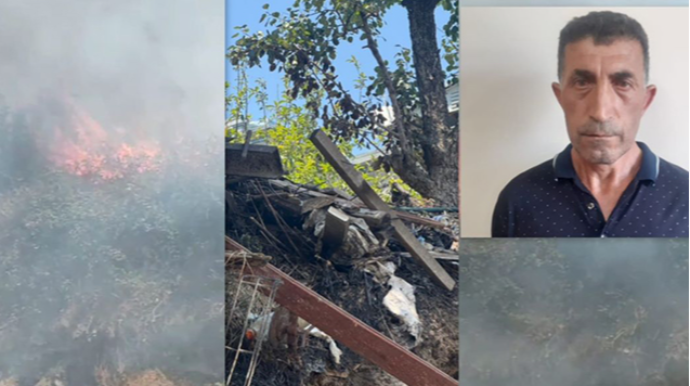 Xankəndi şəhərində yanğın törədən şəxs həbs edildi - FOTO