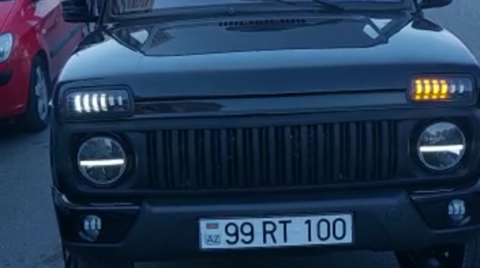 Binəqədi DYP "qabağı göydə" olan "Niva"nı duracağa belə apardı - VİDEO