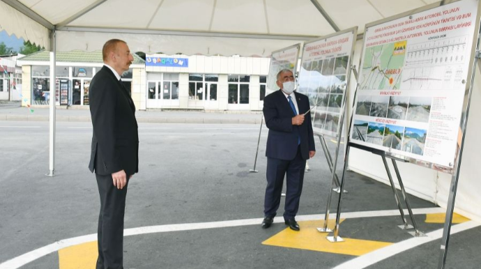 Президент Ильхам Алиев принял участие в открытии автомобильной дороги Эмирван-Вандам - ФОТО 