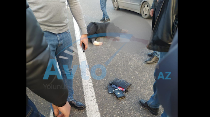 Kürdəxanıda maşın piyadanı düz keçidin üstündə belə vurdu - ANBAAN VİDEOSU 