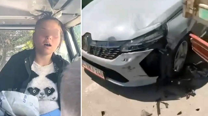 Yük maşınını qaçırıb qəza törədən QADIN SAXLANILDI - VİDEO