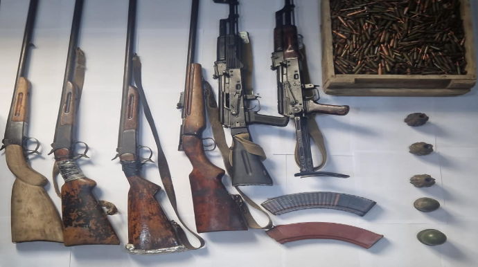 Tərtərdə silah-sursat aşkar edilib 