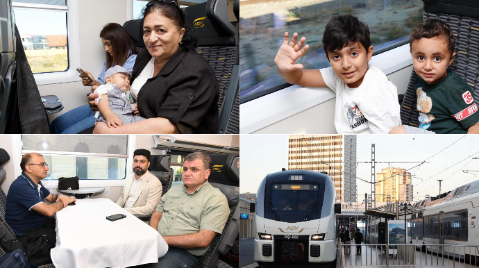 Qarabağa 32 il sonra qatar yola düşdü: Ağdama ilk səfər - VİDEO - FOTO