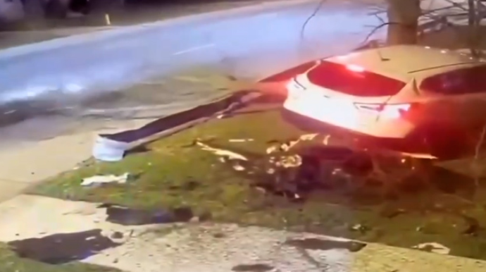 İdarəetməni itirən sürücünün sonu belə oldu  - VİDEO