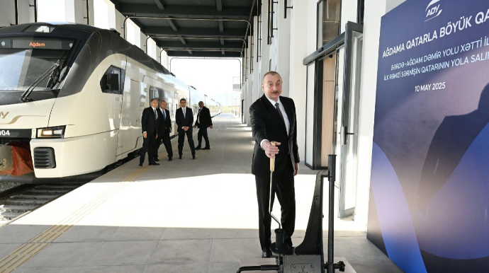 Prezident Ağdam Dəmir Yolu və Avtovağzal Kompleksinin açılışında iştirak etdi   - FOTO - YENİLƏNİB