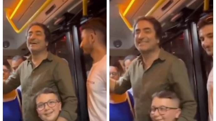 Mahsun Kırmızıgül avtobusda sərnişinlərə mini konsert verdi - VİDEO 