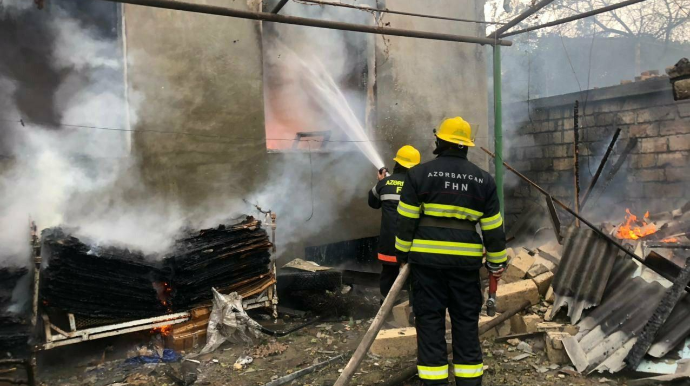 FHN: Ermənilərin mülki obyektləri atəşə tutması nəticəsində dağıntı və yanğınlar olub 
