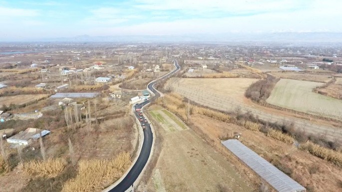 Göyçayda 12.3 km-lik yerli əhəmiyyətli yol yenidən qurululur - FOTO