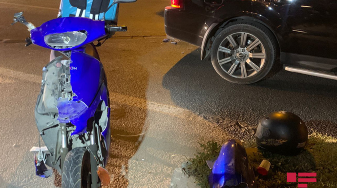 Bakıda gənc oğlanı motosiklet vurub 