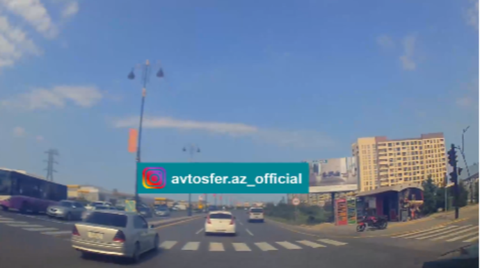 Qayda pozan "Mercedes" və "BMW" sürücüləri kameraya düşdü  - VİDEO
