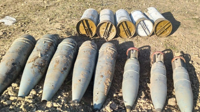 В прифронтовых районах обнаружены неразорвавшиеся армянские боеприпасы  - ФОТО