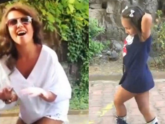 Müğənni Ayanla qızı maşından düşüb təhlükəli oyun oynadılar - VİDEO