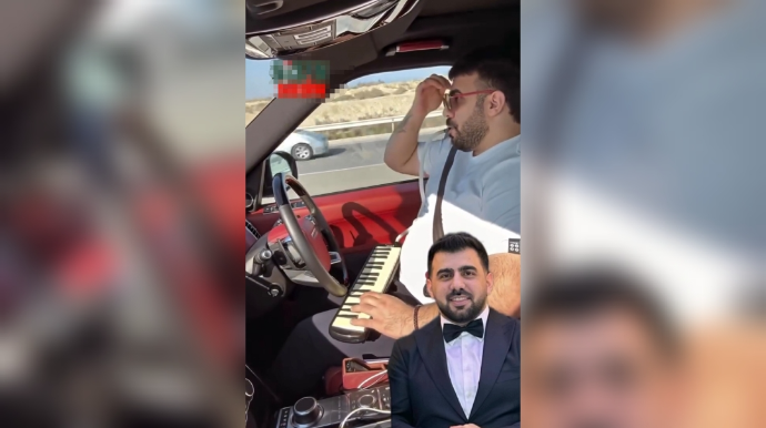 Sükan arxasında musiqi aləti ifa edən məşhur müğənni tənqid edildi - VİDEO