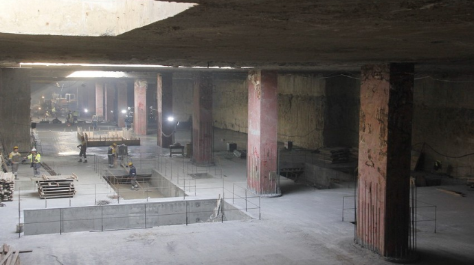 "Bakı Metropoliteni"nin yeni stansiyanın birinci səviyyəsi inşa olunur  - FOTO