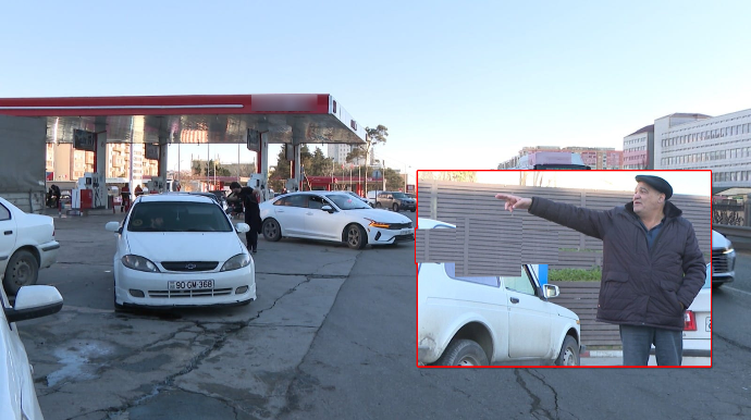 В Баку ограбили потерявшего сознание на АЗС мужчину - ФОТО