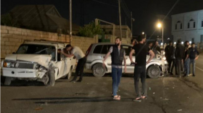 Bakıda yol qəzası olub, bir nəfər xəsarət alıb  - FOTO